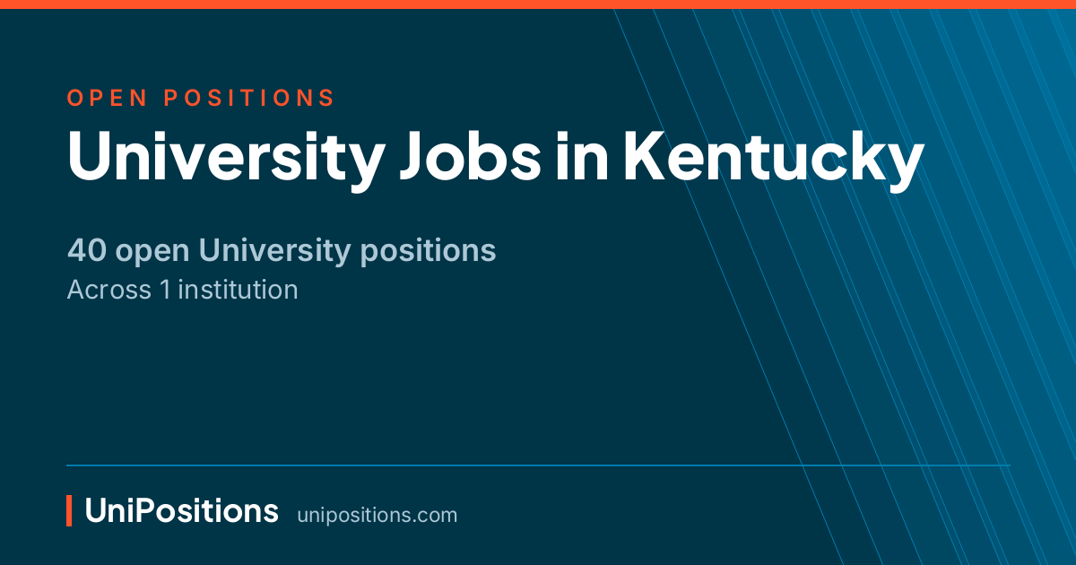 University jobs in Kentucky — 40 open positions