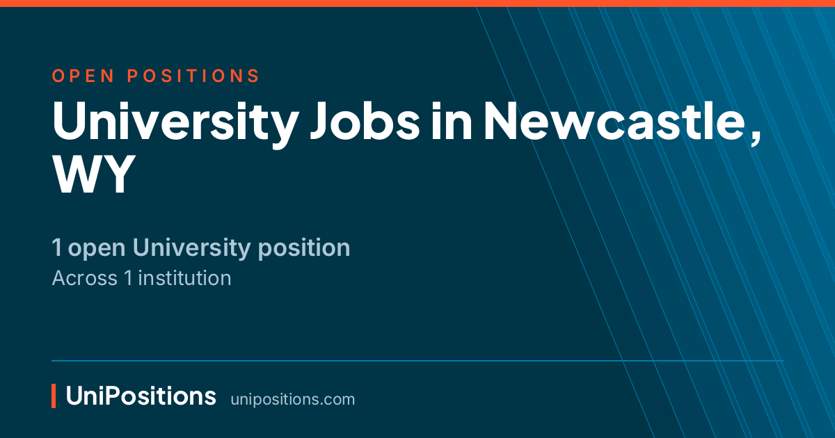 University jobs in Newcastle, WY — 1 open position
