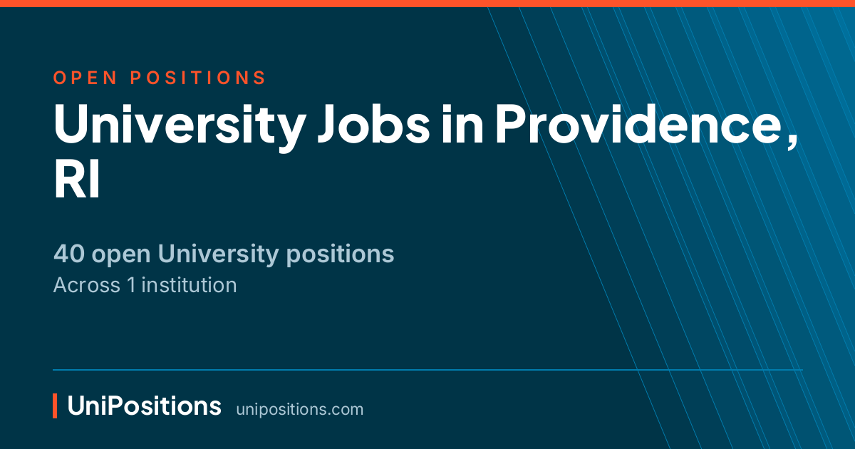 University jobs in Providence, RI — 40 open positions
