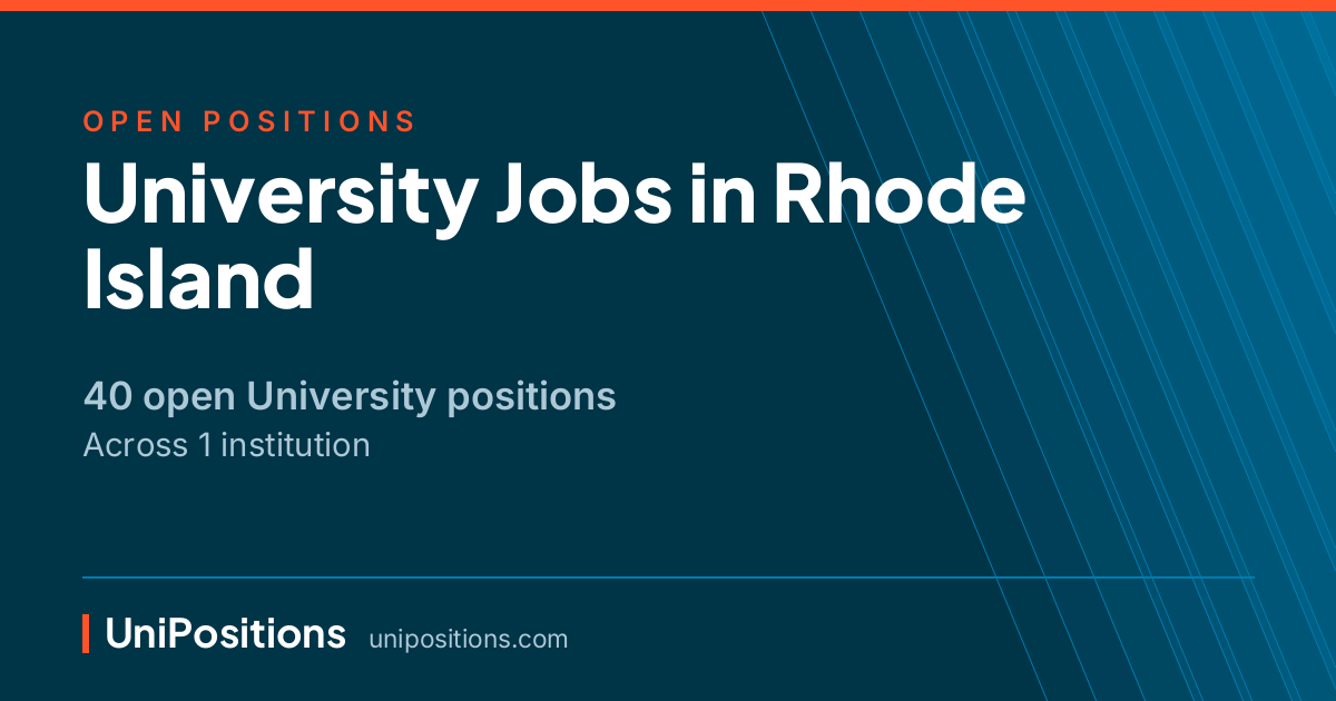 University jobs in Rhode Island — 40 open positions