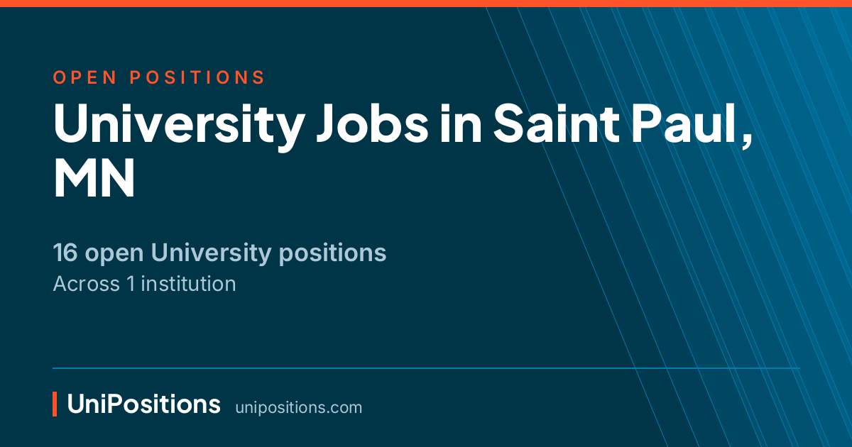 University jobs in Saint Paul, MN — 16 open positions