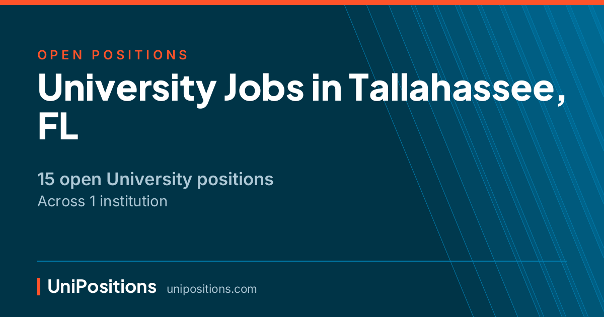 University jobs in Tallahassee, FL — 15 open positions