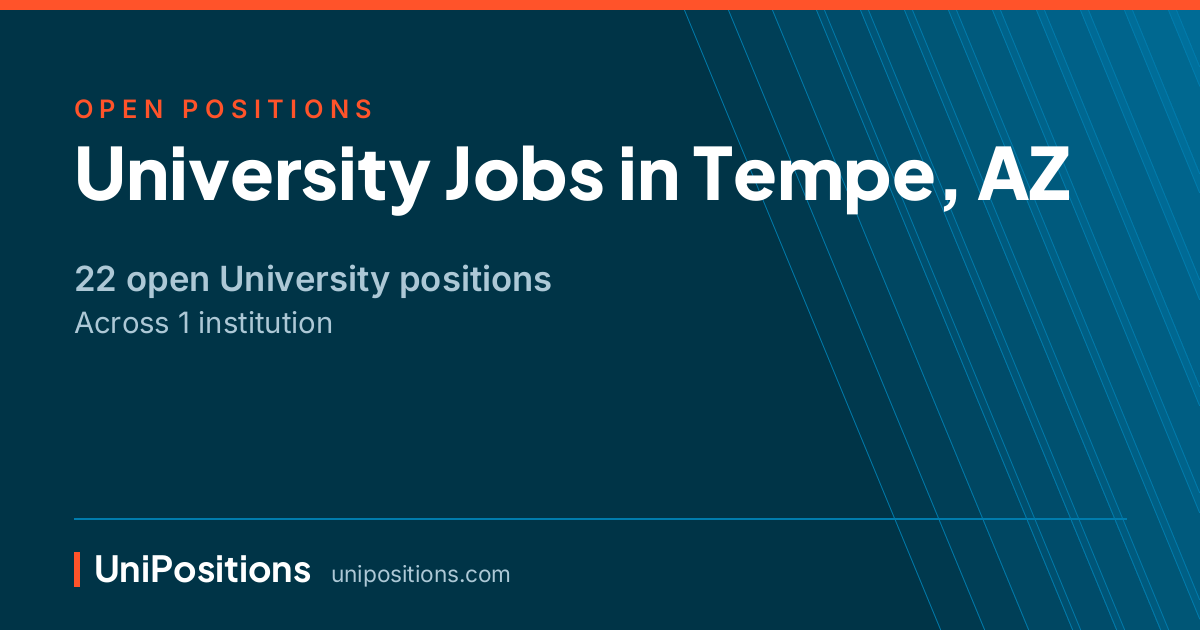 University jobs in Tempe, AZ — 22 open positions