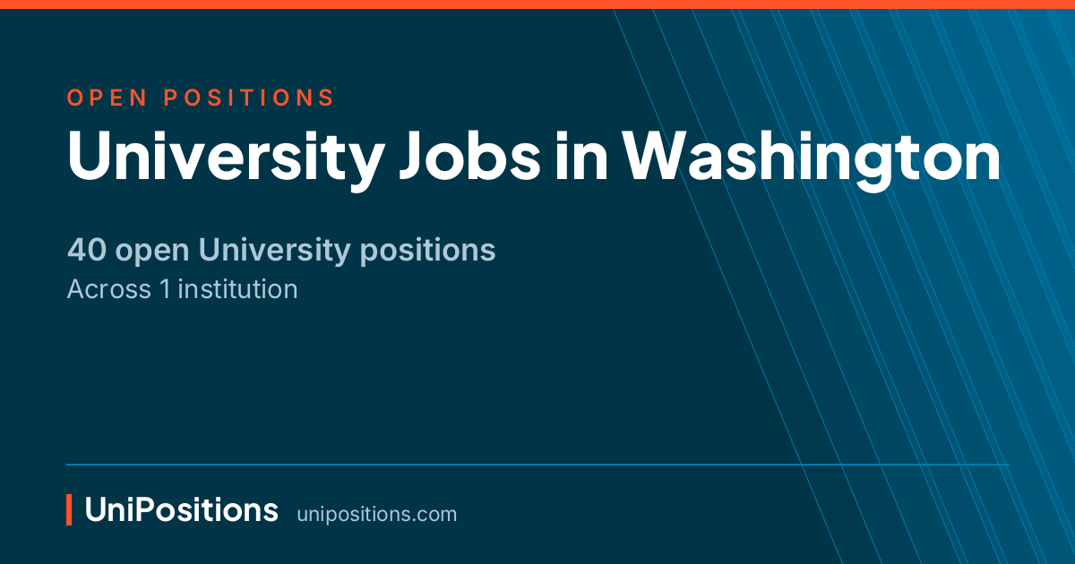 University jobs in Washington — 40 open positions