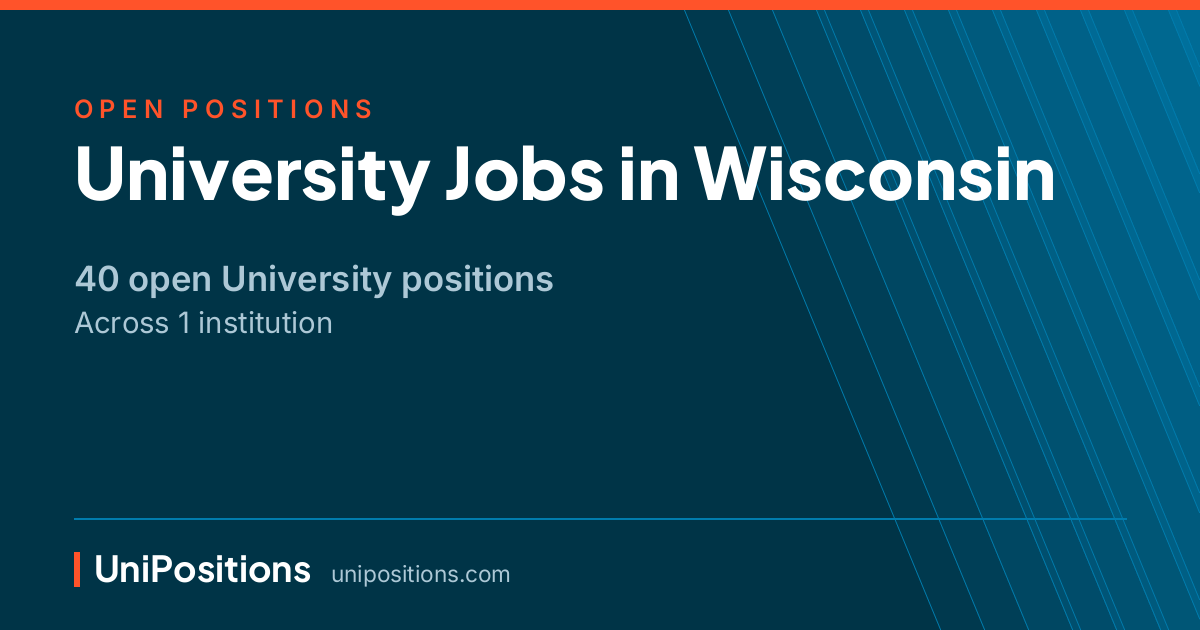 University jobs in Wisconsin — 40 open positions