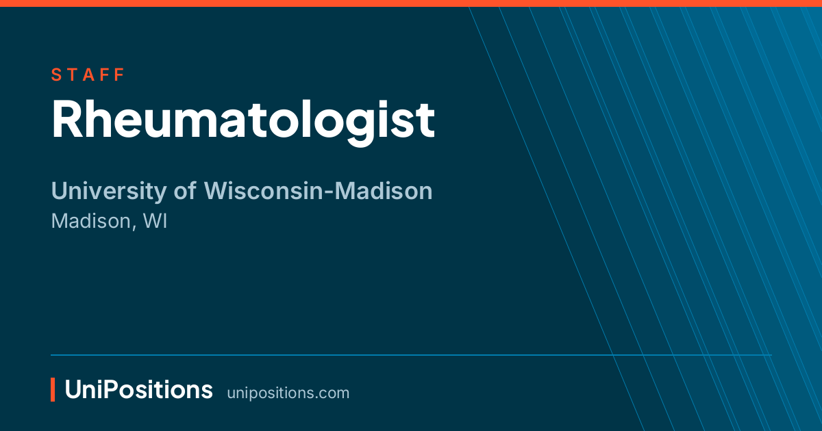 Rheumatologist at University of Wisconsin-Madison, Madison, WI