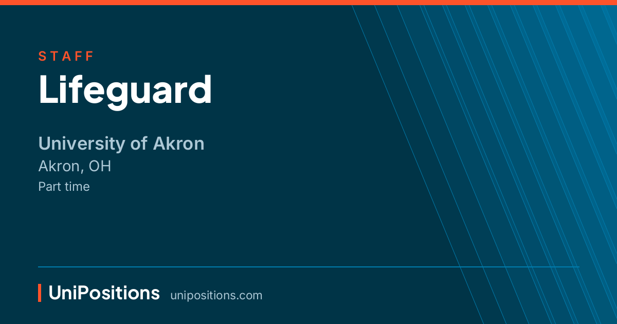 Lifeguard at University of Akron, Akron, OH