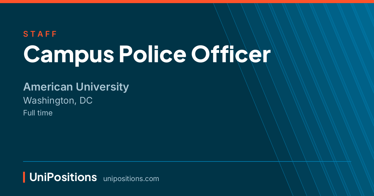 Campus Police Officer at American University, Washington, DC