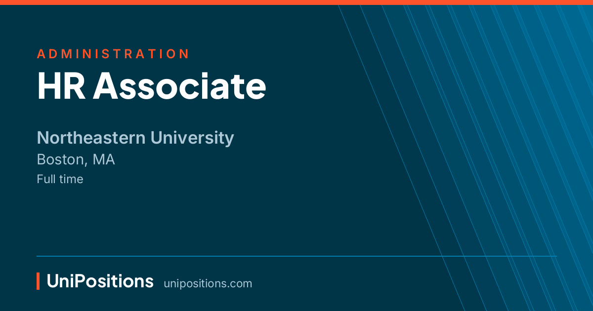 HR Associate at Northeastern University, Boston, MA