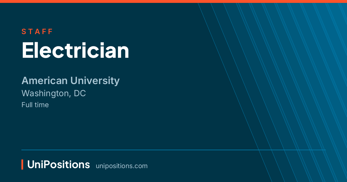 Electrician at American University, Washington, DC