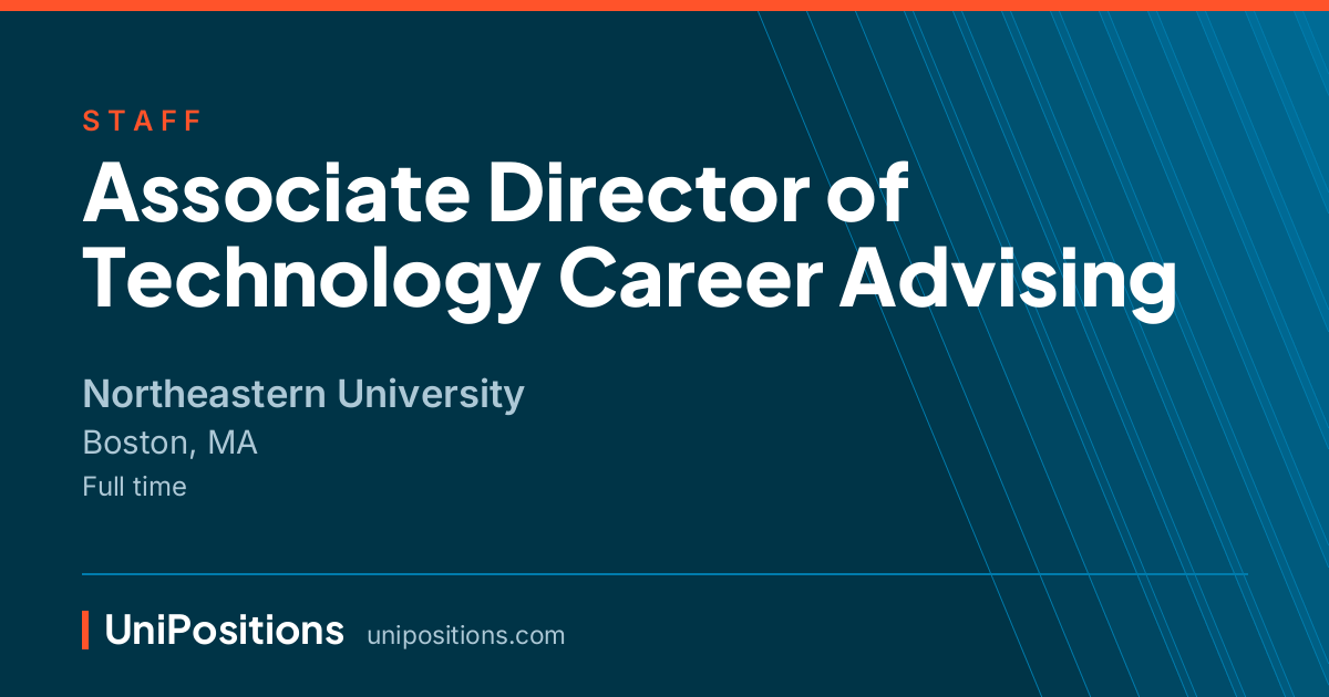Associate Director of Technology Career Advising at Northeastern University, Boston, MA