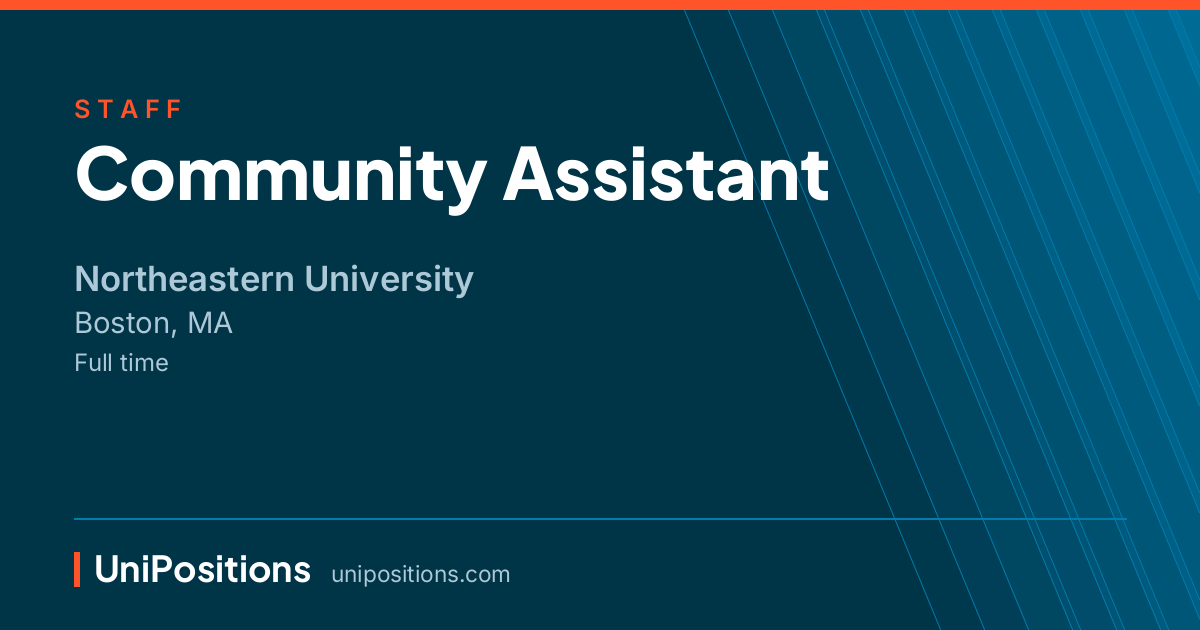 Community Assistant at Northeastern University, Boston, MA