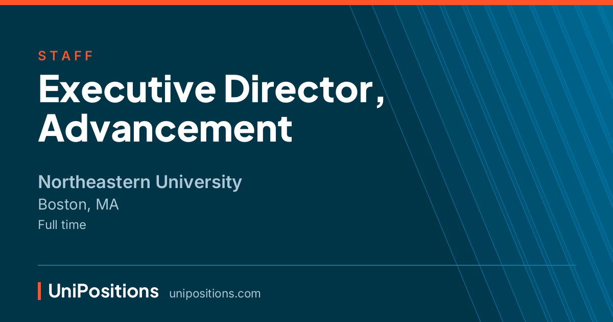 Executive Director, Advancement at Northeastern University, Boston, MA