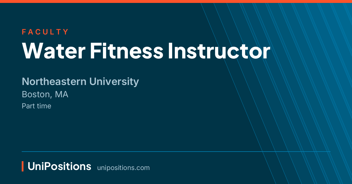 Water Fitness Instructor at Northeastern University, Boston, MA