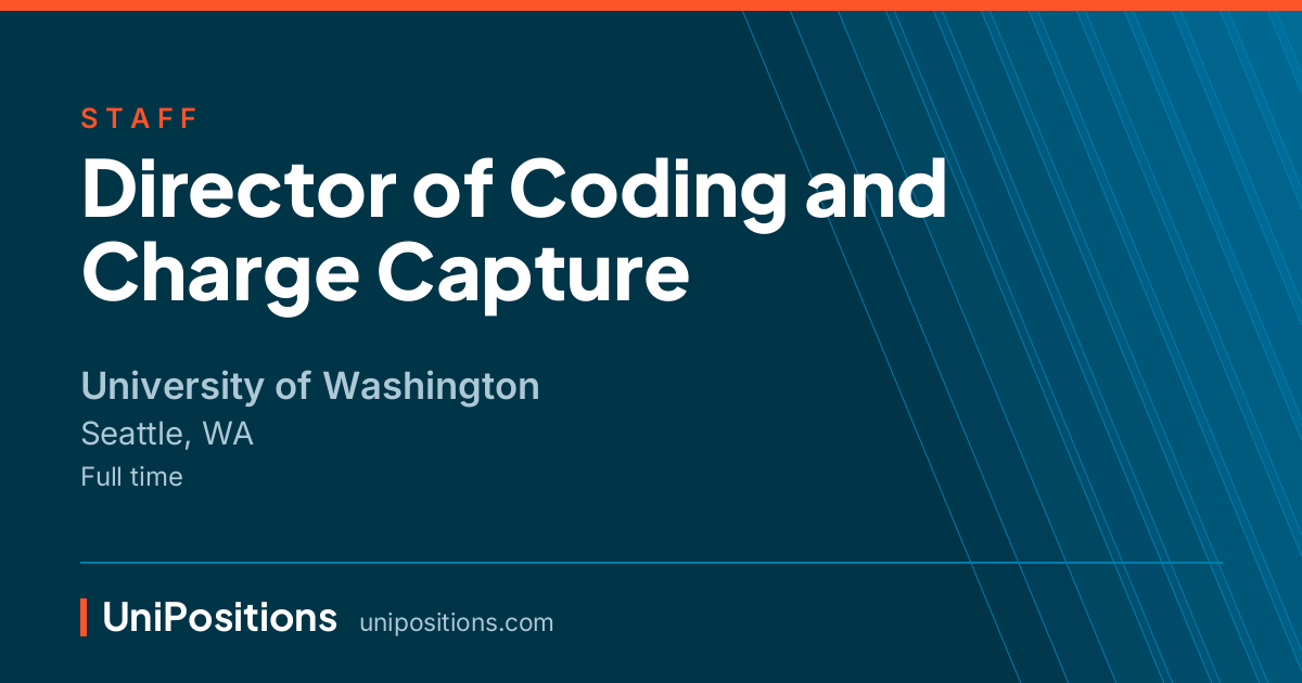 Director of Coding and Charge Capture at University of Washington, Seattle, WA