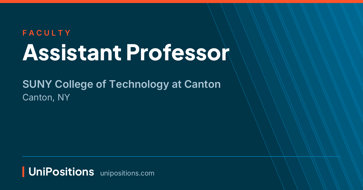 Assistant Professor at SUNY College of Technology at Canton, Canton, NY