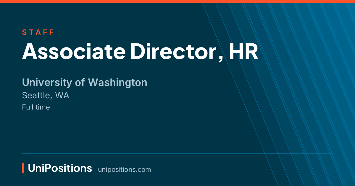 Associate Director, HR at University of Washington, Seattle, WA