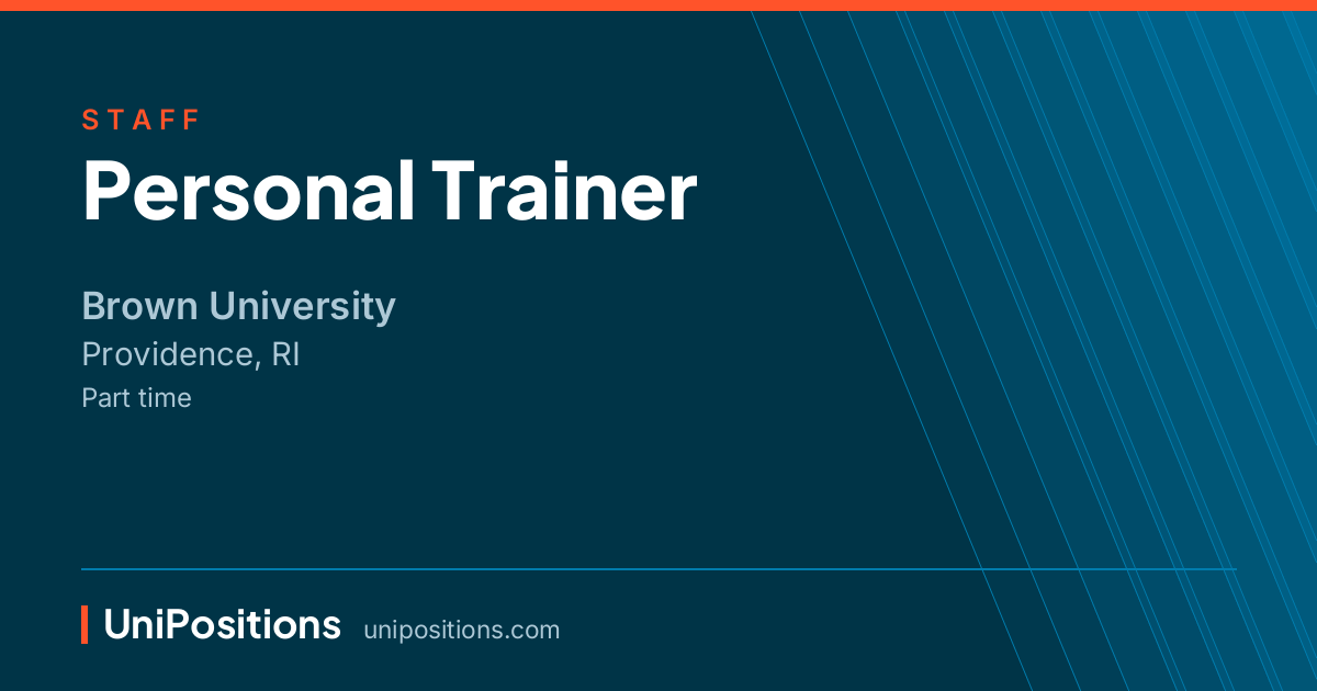 Personal Trainer at Brown University, Providence, RI