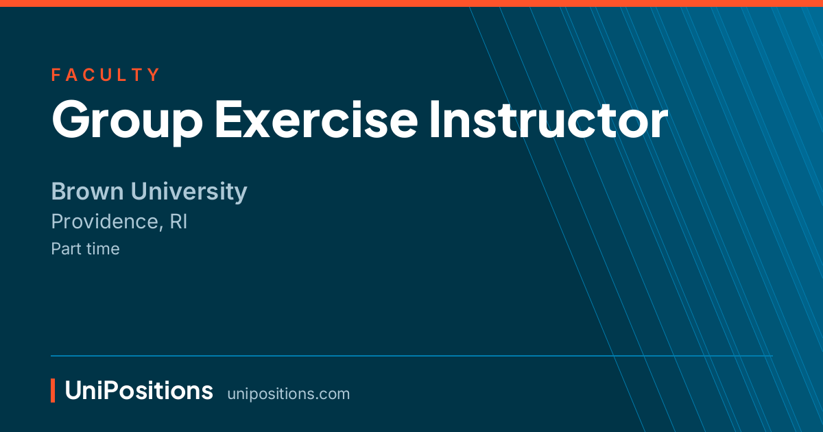 Group Exercise Instructor at Brown University, Providence, RI