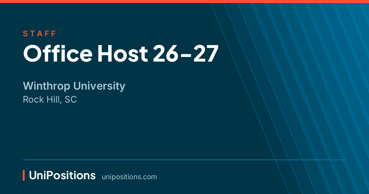 Office Host 26-27 at Winthrop University, Rock Hill, SC