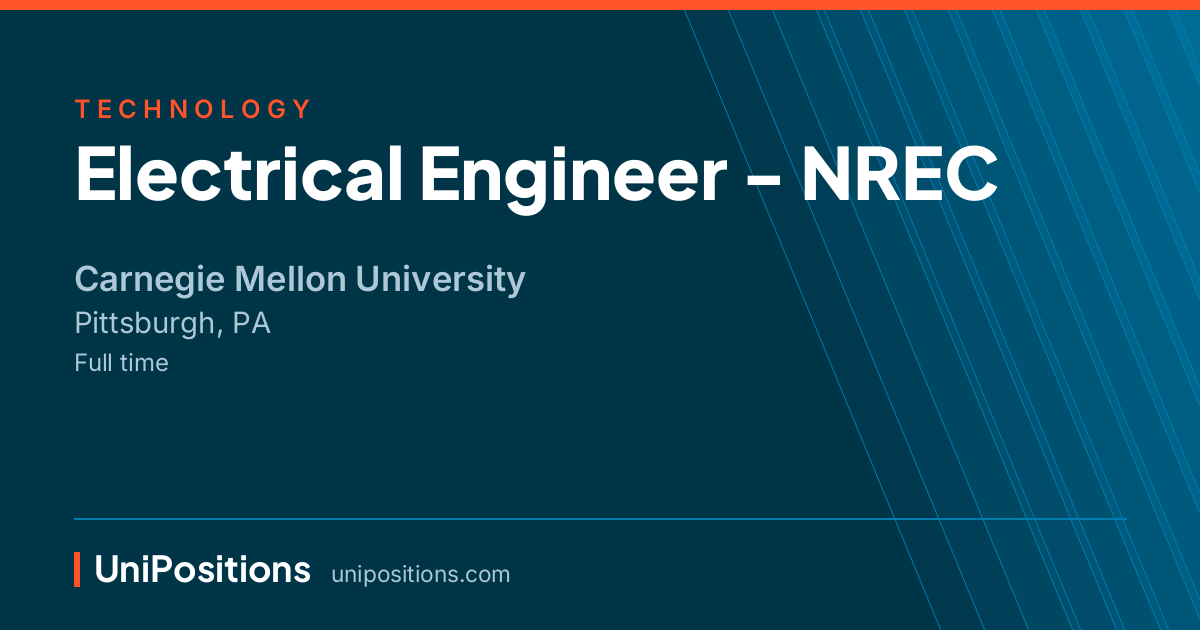 Electrical Engineer - NREC at Carnegie Mellon University, Pittsburgh, PA