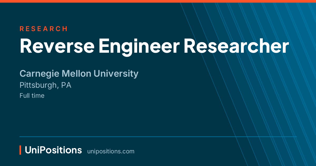 Reverse Engineer Researcher at Carnegie Mellon University, Pittsburgh, PA