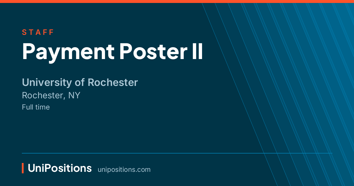 Payment Poster II at University of Rochester, Rochester, NY