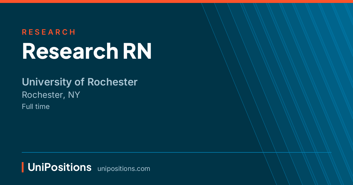 Research RN at University of Rochester, Rochester, NY