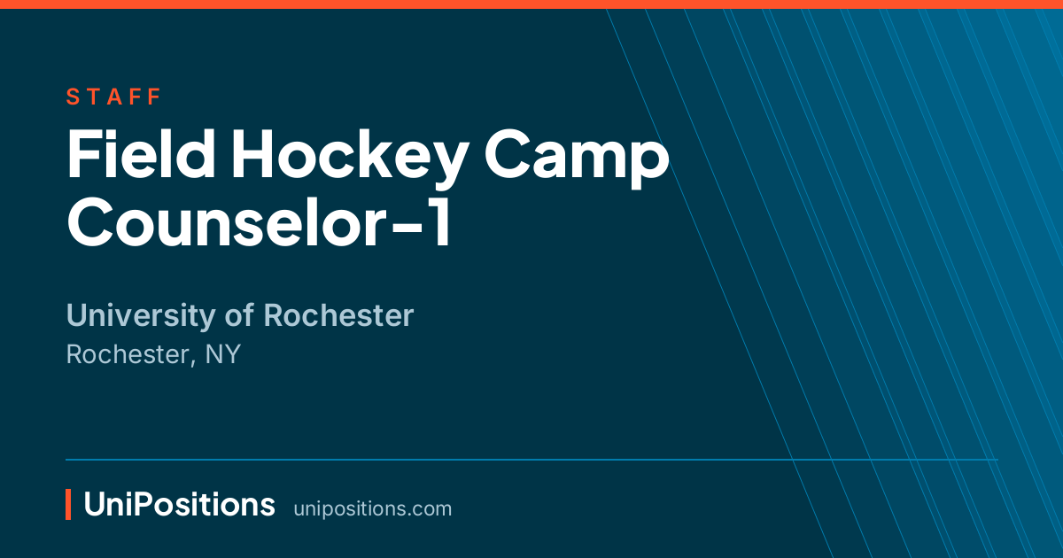 Field Hockey Camp Counselor-1 at University of Rochester, Rochester, NY