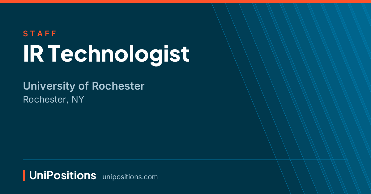 IR Technologist at University of Rochester, Rochester, NY