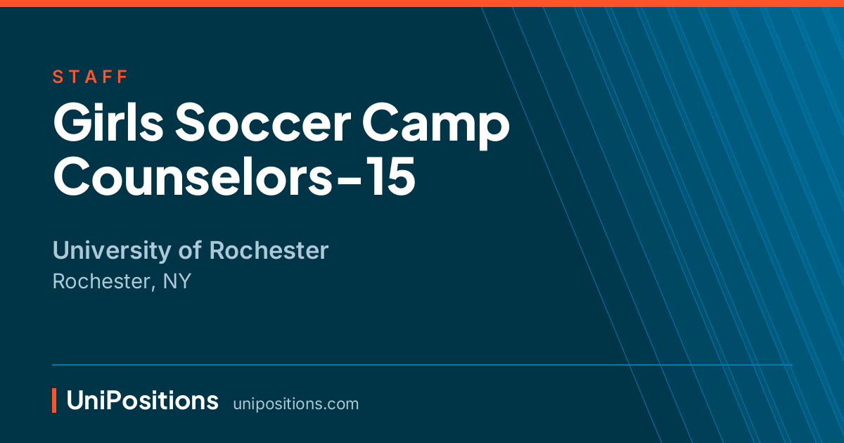 Girls Soccer Camp Counselors-15 at University of Rochester, Rochester, NY