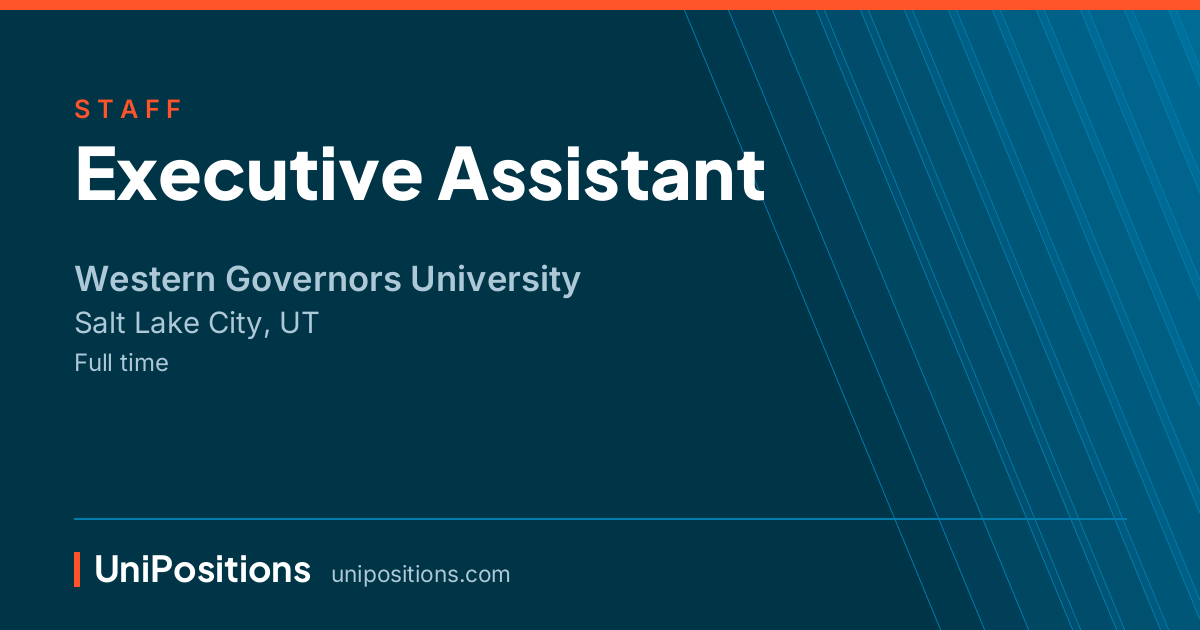 Executive Assistant at Western Governors University, Salt Lake City, UT