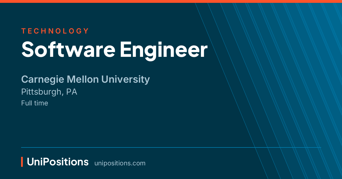 Software Engineer at Carnegie Mellon University, Pittsburgh, PA