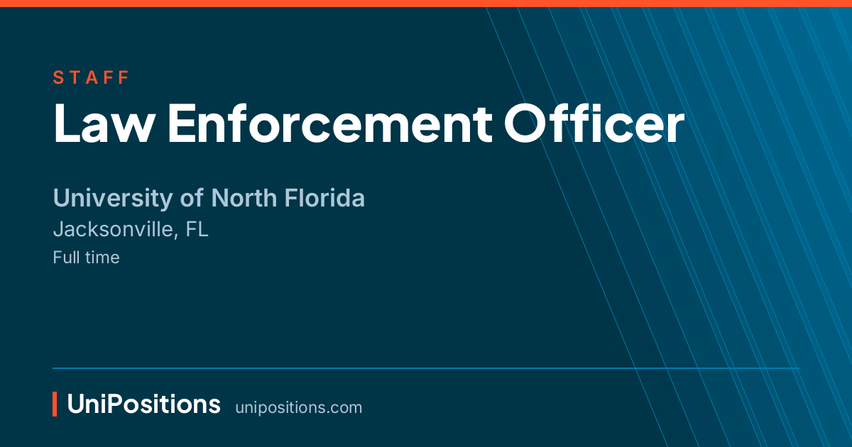 Law Enforcement Officer at University of North Florida, Jacksonville, FL