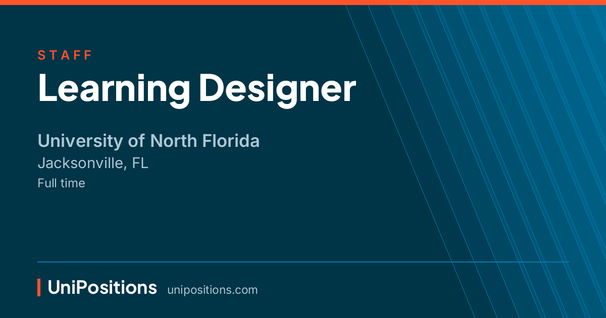 Learning Designer at University of North Florida, Jacksonville, FL