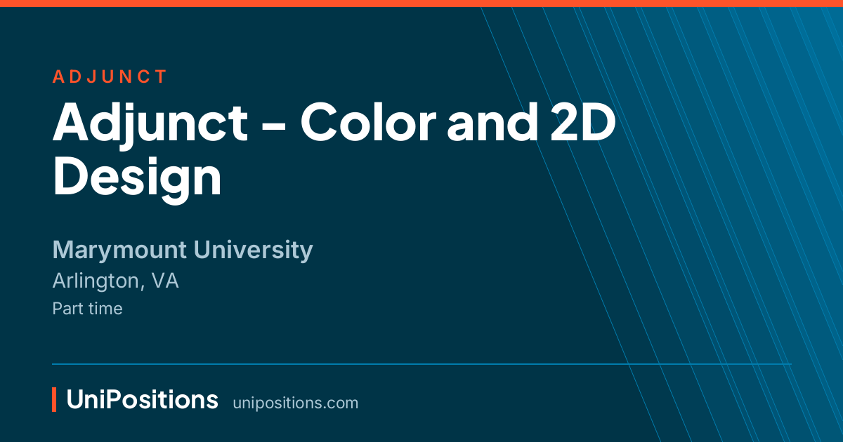 Adjunct - Color and 2D Design at Marymount University, Arlington, VA