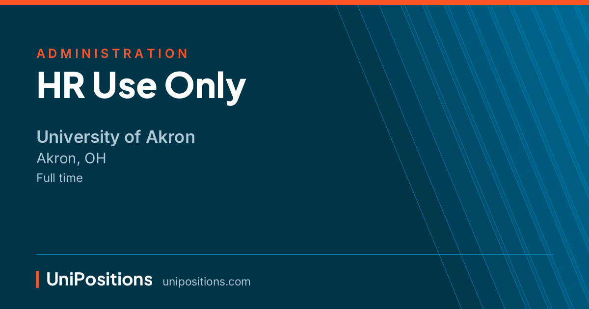 HR Use Only at University of Akron, Akron, OH